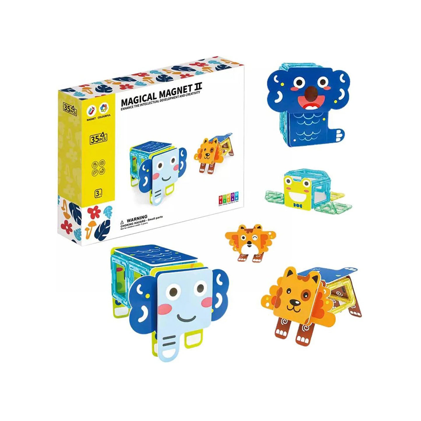 Magnetic STEM Construction Building Blocks Set 35 Pieces
