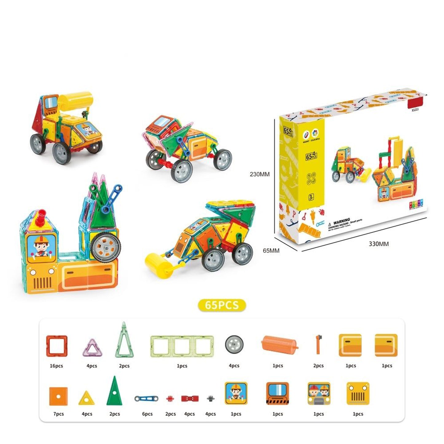 Magical Magnet 65 Blocks Magnetic Toy