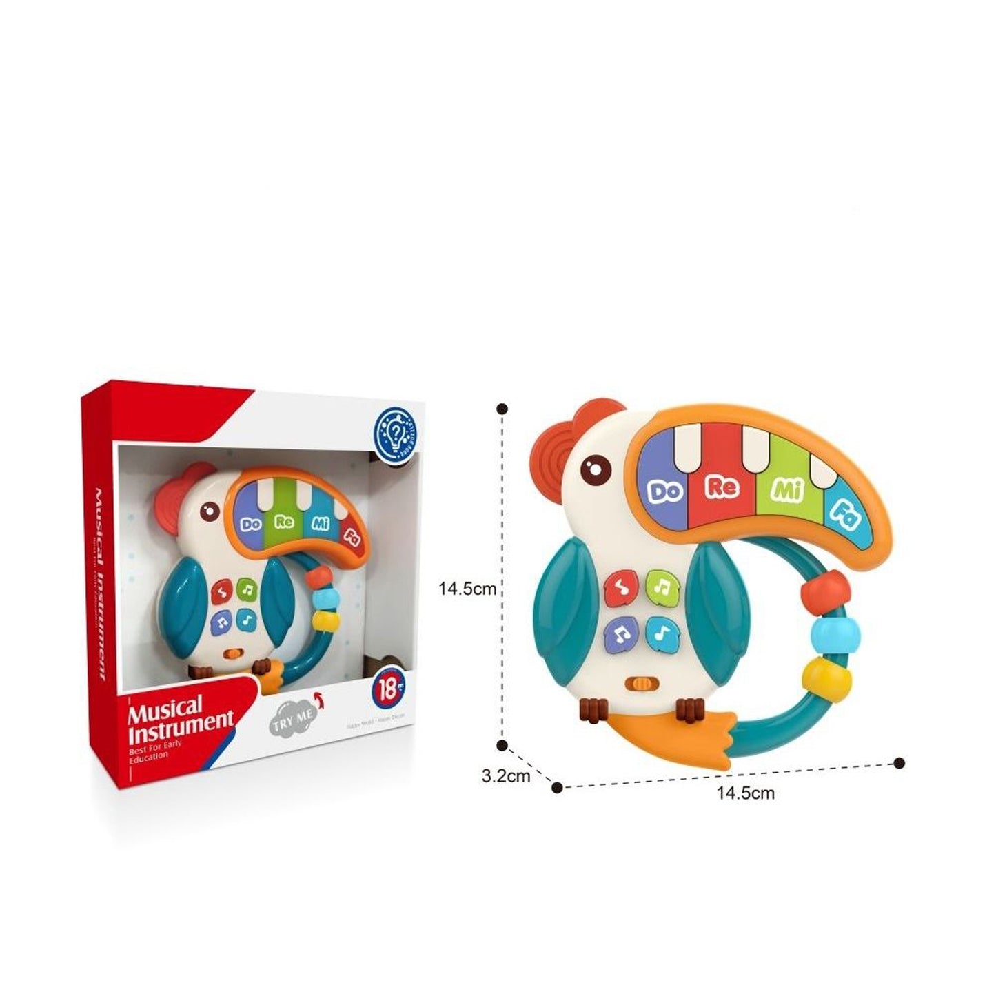 FITTO Piano Bird Musical Toy Interactive