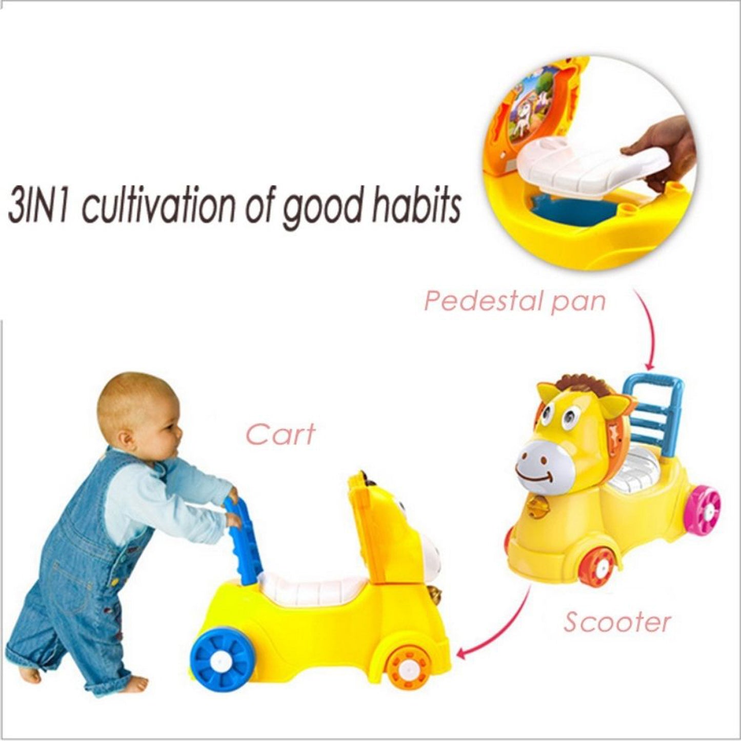 FITTO Baby Scooter with Toilet