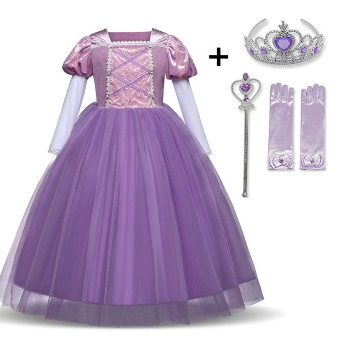 FITTO Rapunzel Princess Sofia Costume (Size S, M, L)