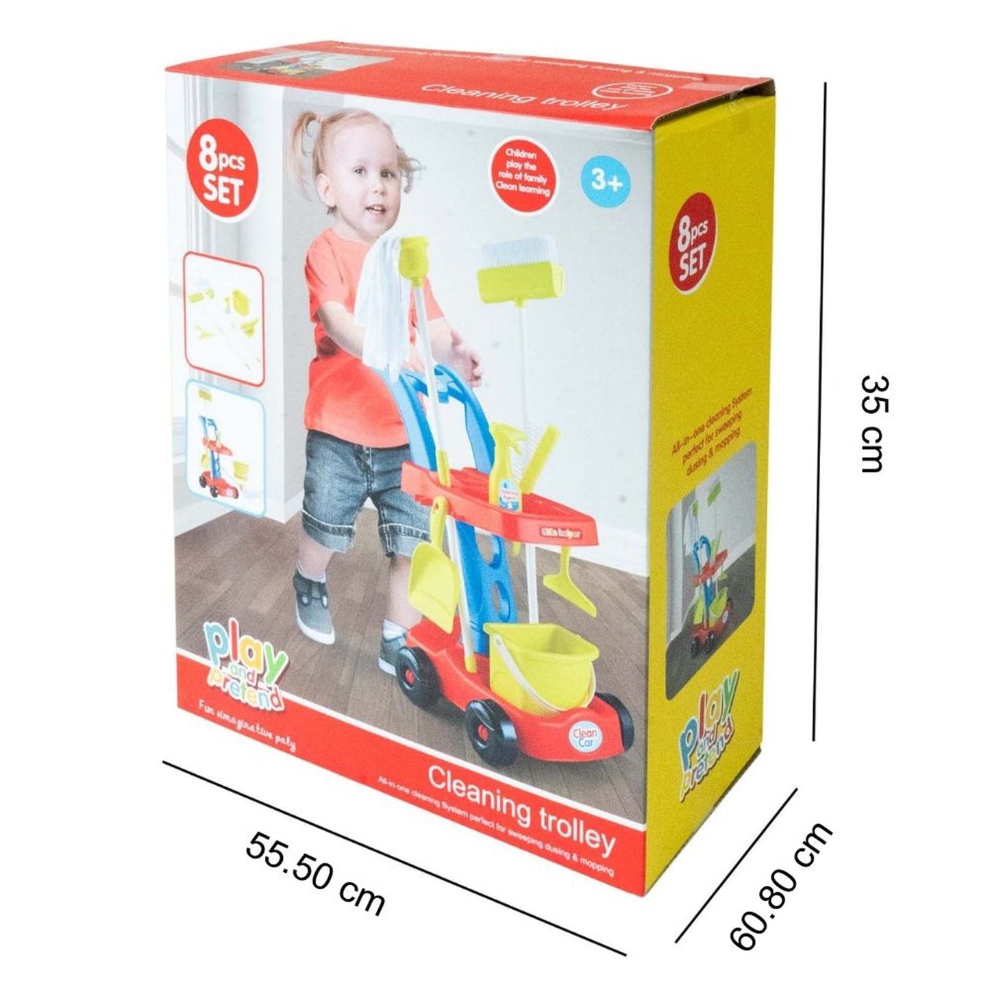 FITTO 8pcs Trolley Cart Toddler