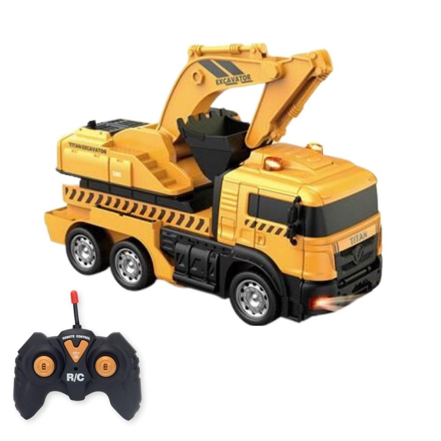 FITTO Remote Control Excavator Toy