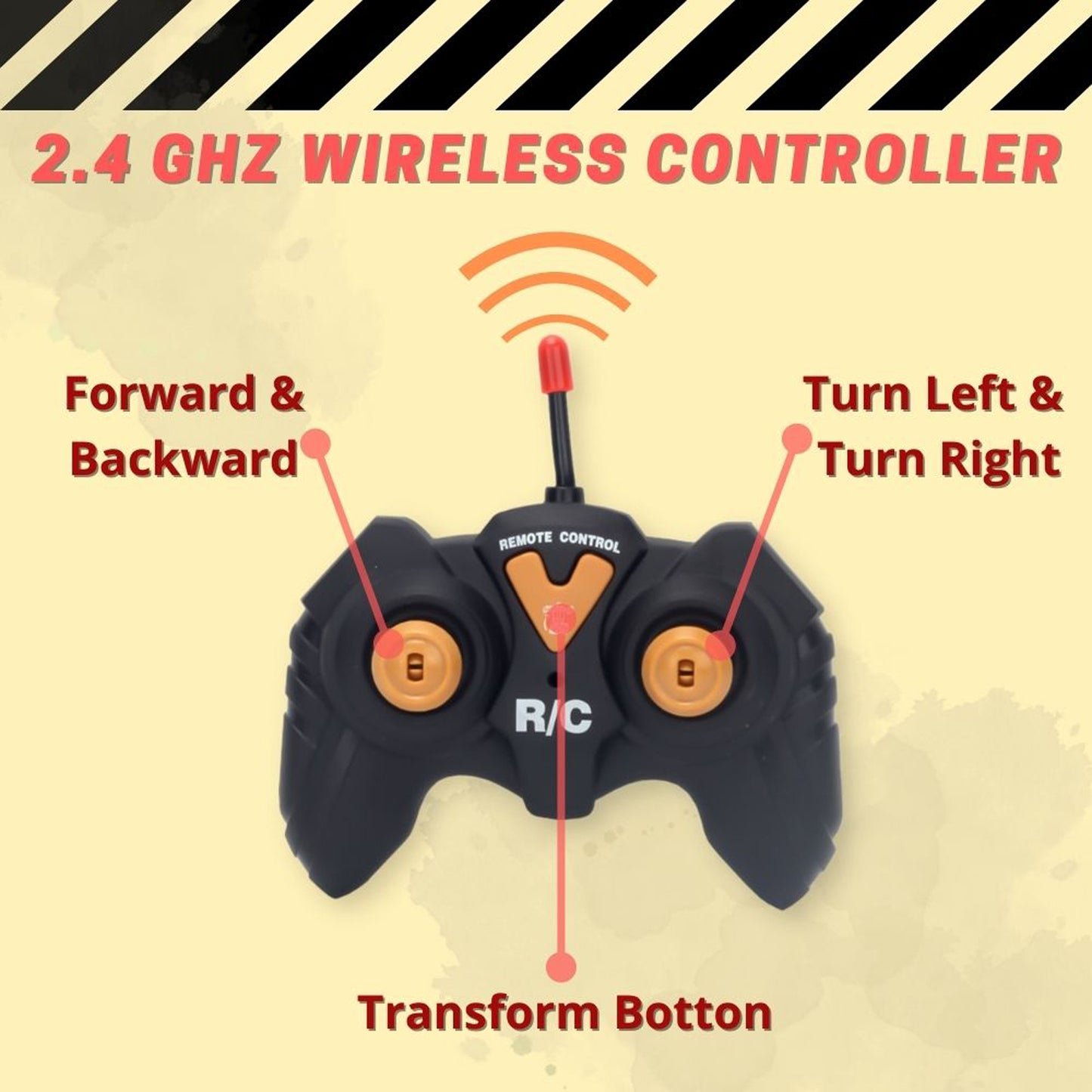 FITTO Remote Control Excavator Toy
