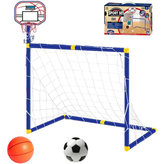 FITTO 2in1 Basketball Hoop Soccer