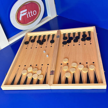 FITTO 3in1 Wooden Classic Chess Set