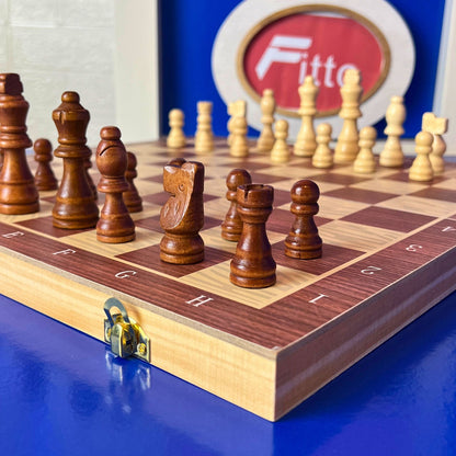 FITTO Magnetic Wooden Chess Set