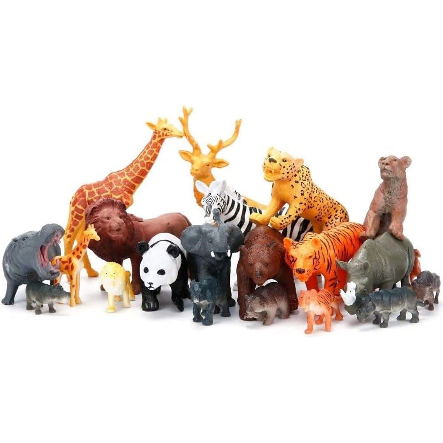 FITTO 26 Pcs Realistic Animal Figure Toy Set