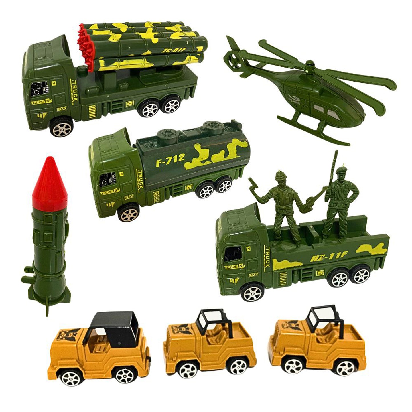 FITTO Military Corps Army Car Set