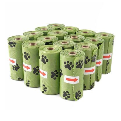 Eco-Friendly Biodegradable Dog Poop Bags - Green & Teal Waste Bags for Pets