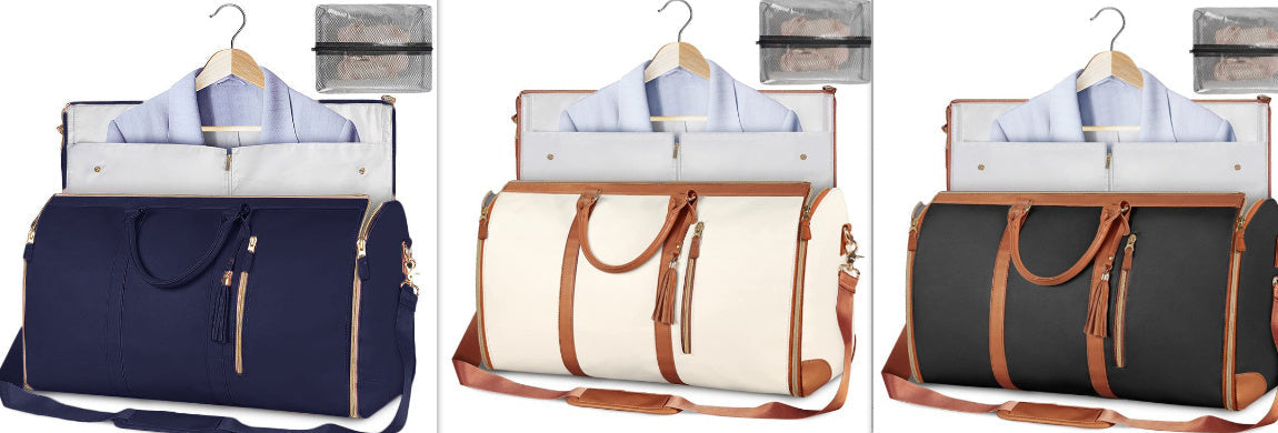 Versatile Light Pink Garment & Duffel Bag for Eco-Friendly Travel