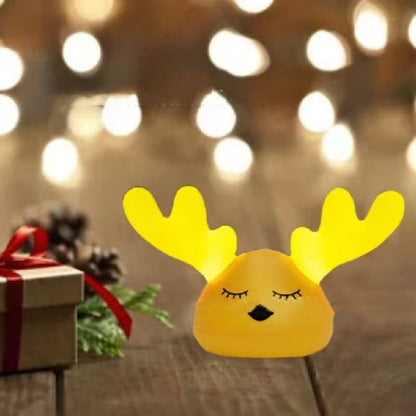 Soothing LED Night Light with Pink Antlers for Eco-Friendly Homes
