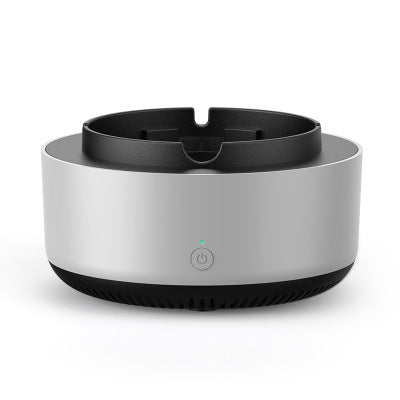 Green Round Automatic Ashtray with One-Touch Operation