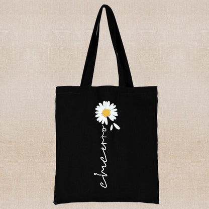 Eco-Friendly Daisy Tote Bag - Sustainable, Reusable, Durable