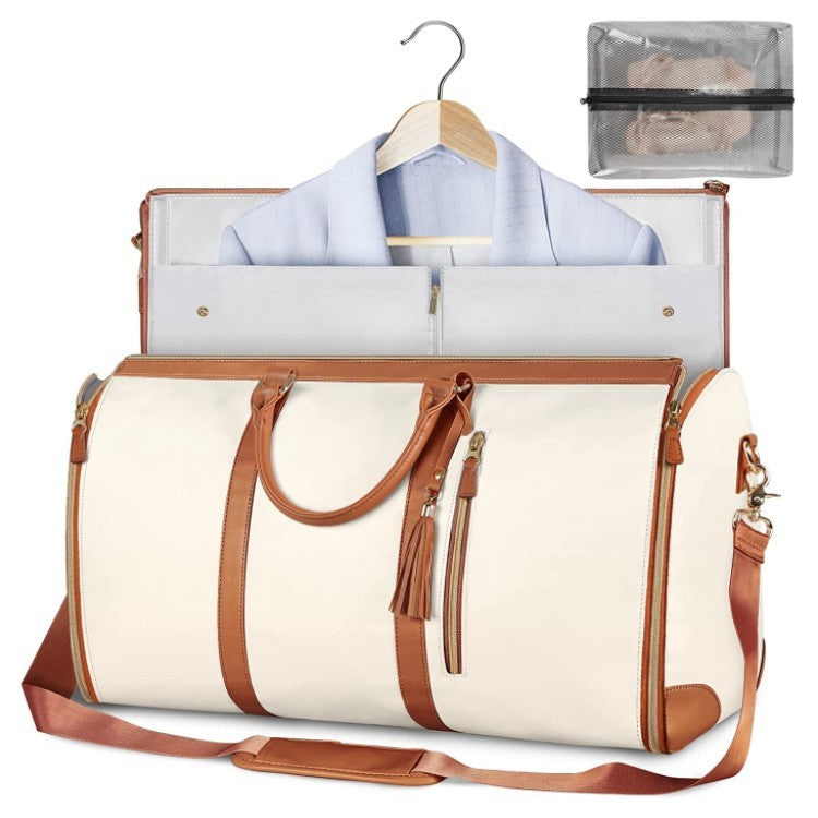 Versatile Light Pink Garment & Duffel Bag for Eco-Friendly Travel