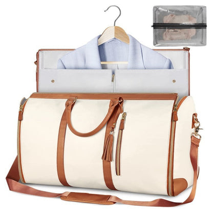 Versatile Light Pink Garment & Duffel Bag for Eco-Friendly Travel