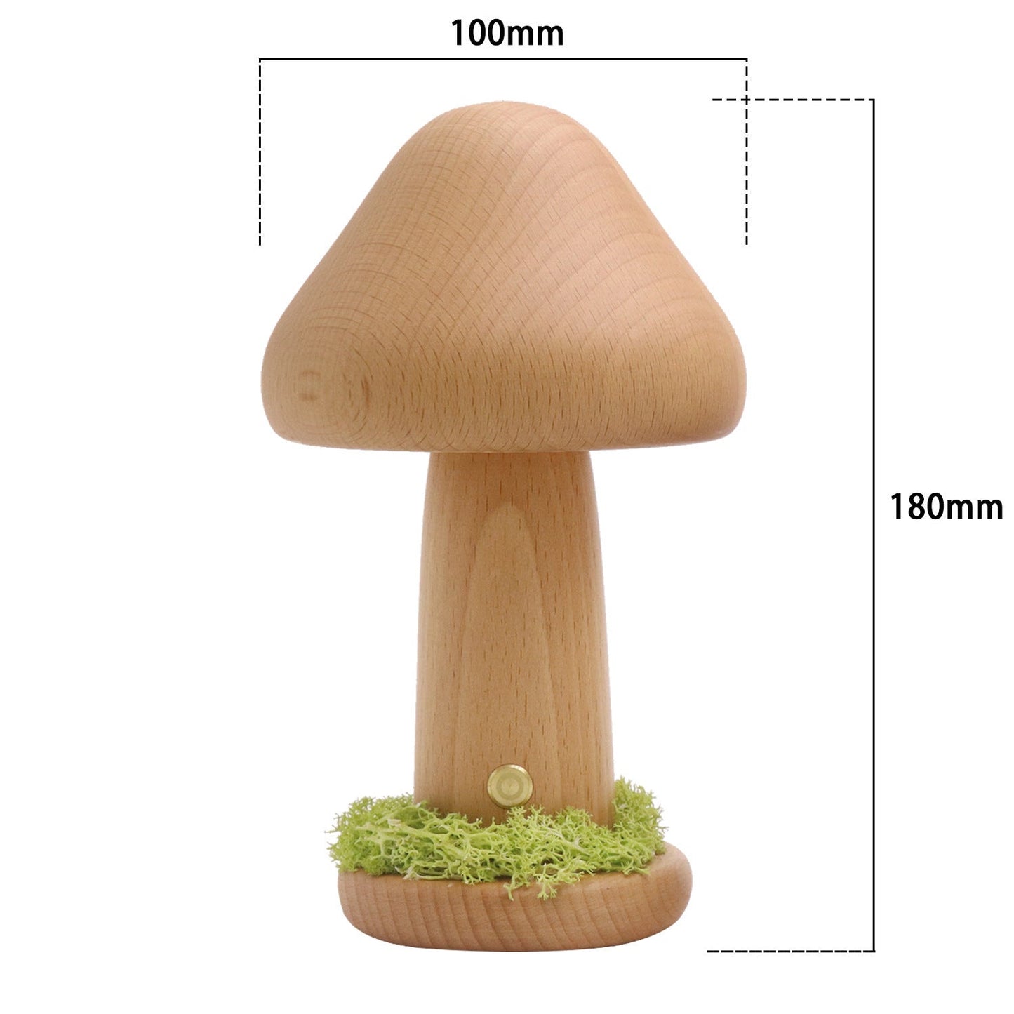 Eco-Friendly Mushroom-Shaped Wooden Lamp for Natural Lighting