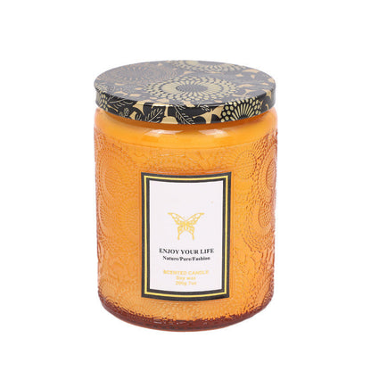 Eco-Friendly Aromatherapy Scented Candles in Reusable Glass Jars