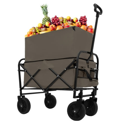 Collapsible Utility Wagon - Durable Folding Cart for Easy Storage