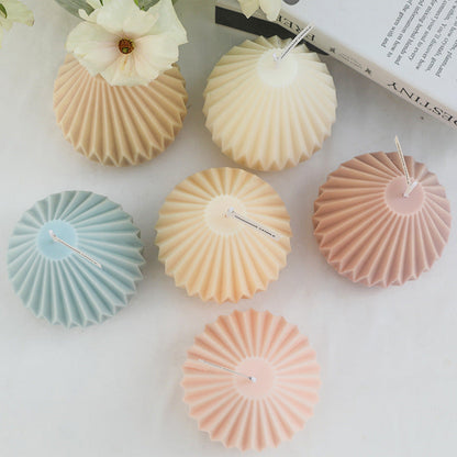 Geometric Pastel Handmade Candles - Eco-Friendly Home Décor