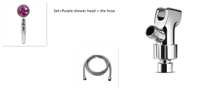 Water-Saving Handheld Shower Head with 360° Rotation and Adjustable Angles