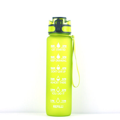 Hydration Time-Marker Water Bottle - Eco-Friendly, BPA-Free, 1L Capacity