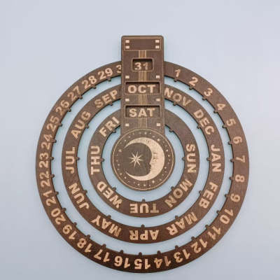 Eco-Friendly Perpetual Wall Calendar - Sustainable Circular Design