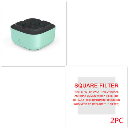 Green Multipurpose Ashtray Air Purifier - Smoke & Odor Reducer