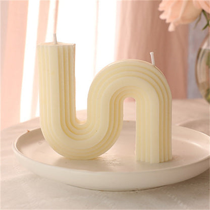 Pastel Curved Candles for a Calming, Eco-Friendly Home