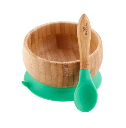 Eco-Friendly Bamboo Baby Feeding Set with Bowl and Spoon