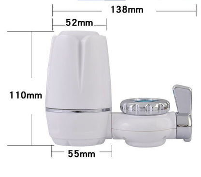 Eco-Friendly Faucet Water Filter with Chrome Accents