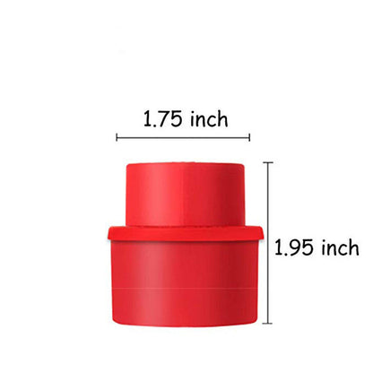 Eco-Friendly Reusable Bottle Cap and Sealer - Red Plastic Screw-On Design