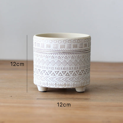 Eco-Friendly Ceramic Planters with Geometric Designs for Indoor Plants