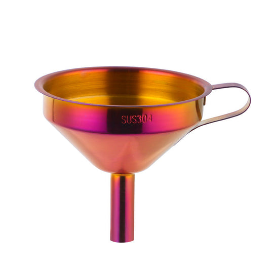 Iridescent Stainless Steel Kitchen Funnel with Handle