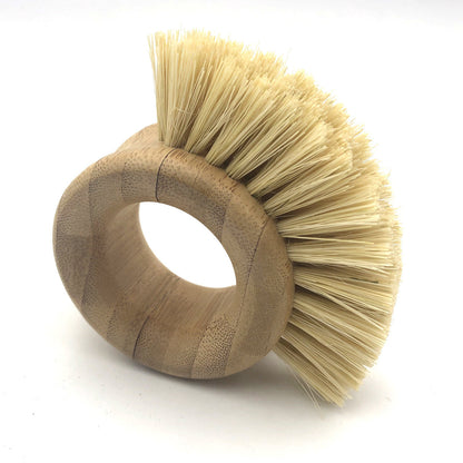 Eco-Friendly Bamboo Scrub Brush with Natural Fiber Bristles