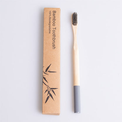 Eco-Friendly Bamboo Toothbrush with Biodegradable Handle