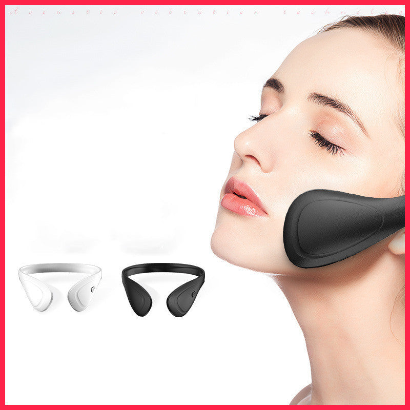Black Ergonomic Facial Massage Device for Wellness and Sustainability