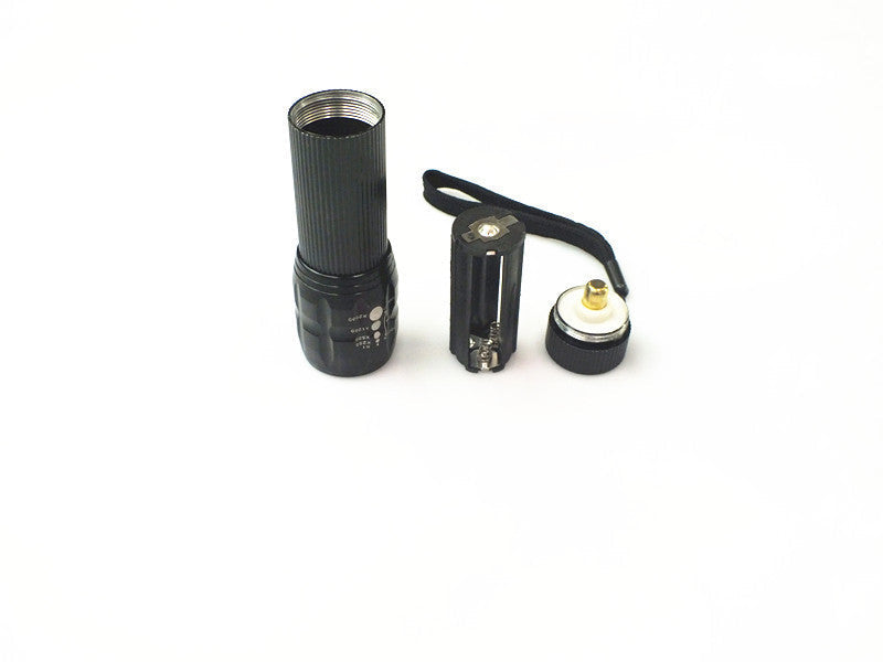 Eco-Friendly Rechargeable Black Flashlight - Durable & Sustainable Lighting
