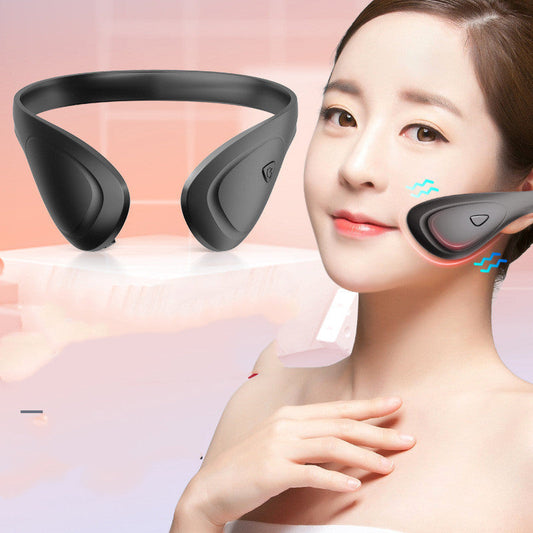 Black Ergonomic Facial Massage Device for Wellness and Sustainability