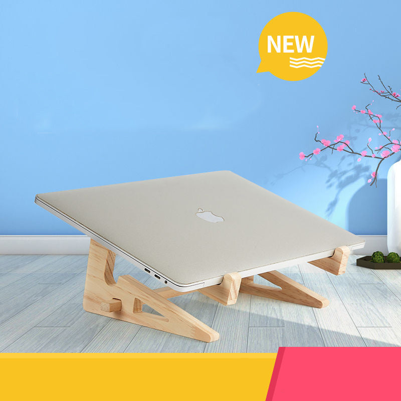Eco-Friendly Natural Wood Vertical Laptop Stand
