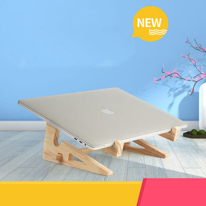Eco-Friendly Natural Wood Vertical Laptop Stand