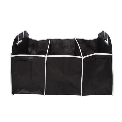 Eco-Friendly Black Storage Organizer with Three Compartments