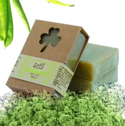 Eco-Friendly Natural Green Soap Bar in Cardboard Packaging