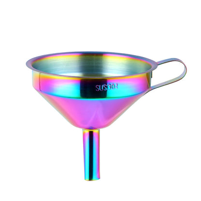 Iridescent Stainless Steel Kitchen Funnel - Eco-Friendly & Durable