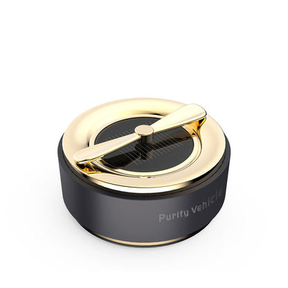 Solar-Powered Portable Air Purifier - Eco-Friendly, Energy-Efficient, Black & Silver