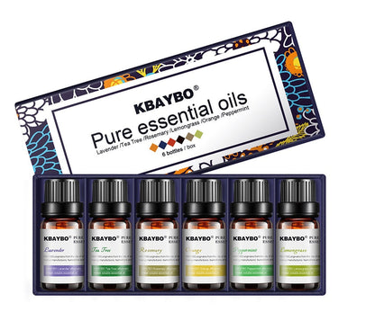 Natural Aromatherapy Essential Oils Set - Eco-Friendly Glass Bottles