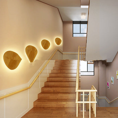 Eco-Friendly Wall-Mounted LED Lights - Warm Wood Tone