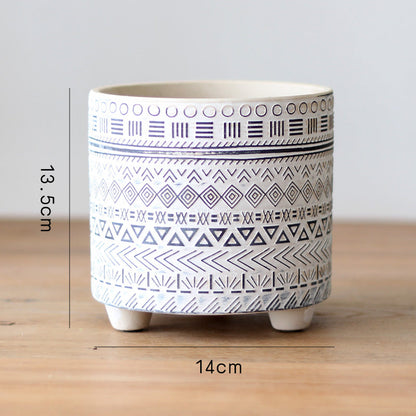 Eco-Friendly Ceramic Planters with Geometric Designs for Indoor Plants