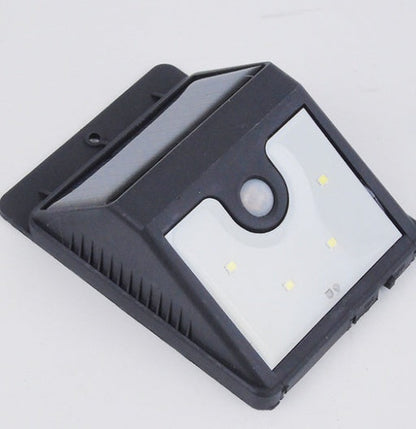 Solar-Powered LED Wall Light with Black Casing
