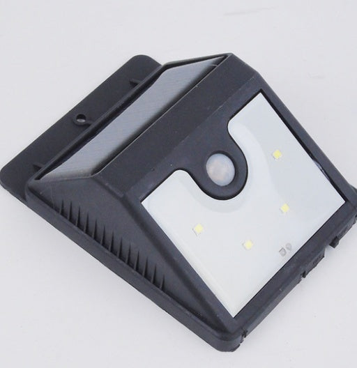 Solar-Powered LED Wall Light with Black Casing